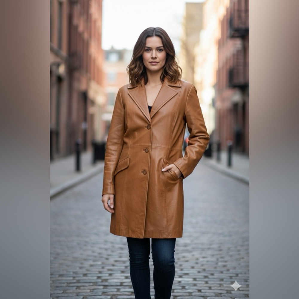 Wilsons Leather Women's Brown Leather Jacket‎